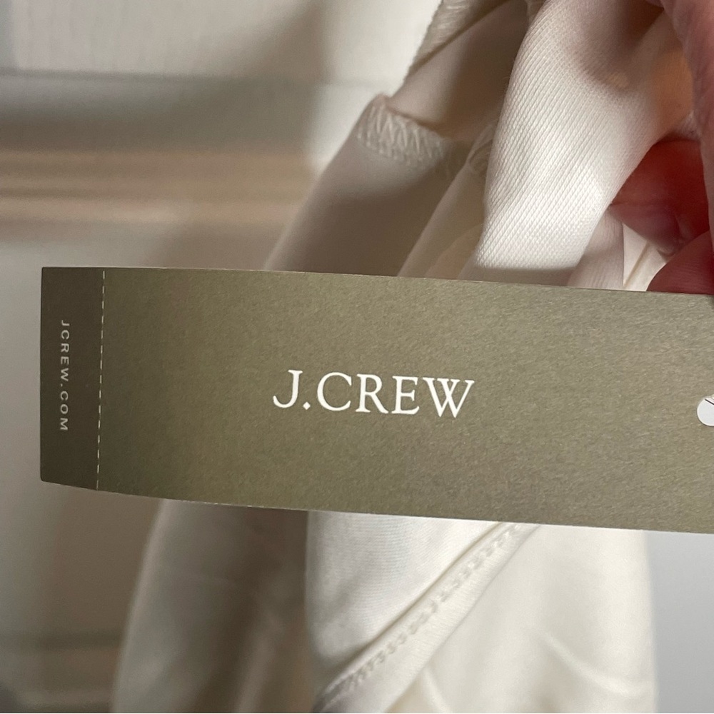 J. Crew Scoopback Bodysuit in Stretch Cotton Blend 2024 CD311 in Ivory XXL - Picture 11 of 12